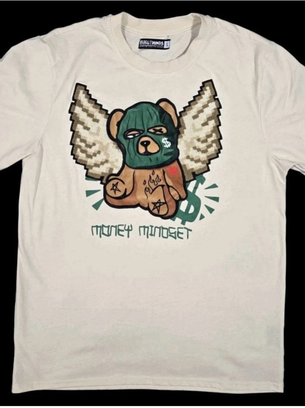 Money Mindset Graphic Tee - Cream Bear Design